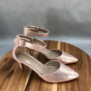 Dream Pairs Ankle Strap Sandals Womens 9 Pink High Heel‎ Closed Toe Adjustable